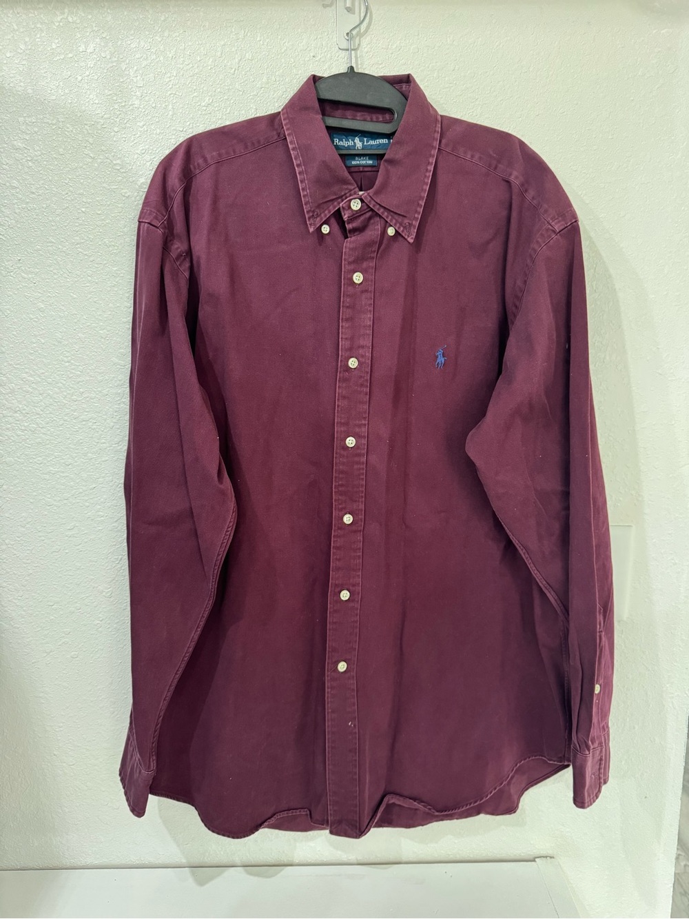 Ralph Lauren Men’s Long-Sleeve Button-Down Shirt - Wine